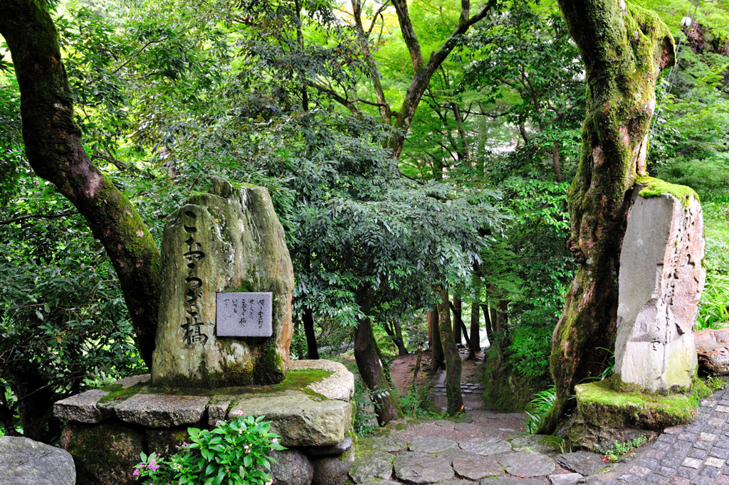 山中温泉　こおろぎ橋たもと