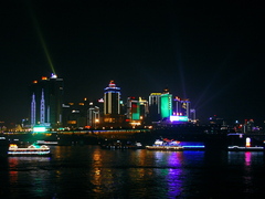 重慶　長江夜景