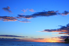 sunset @ waikiki beach