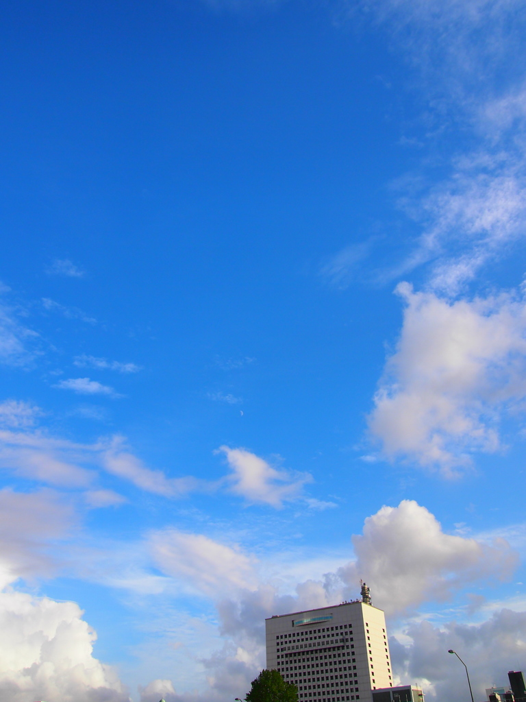 県警本部と青空