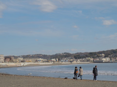 冬の空と海岸