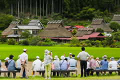 京都美山かやぶきの里にて