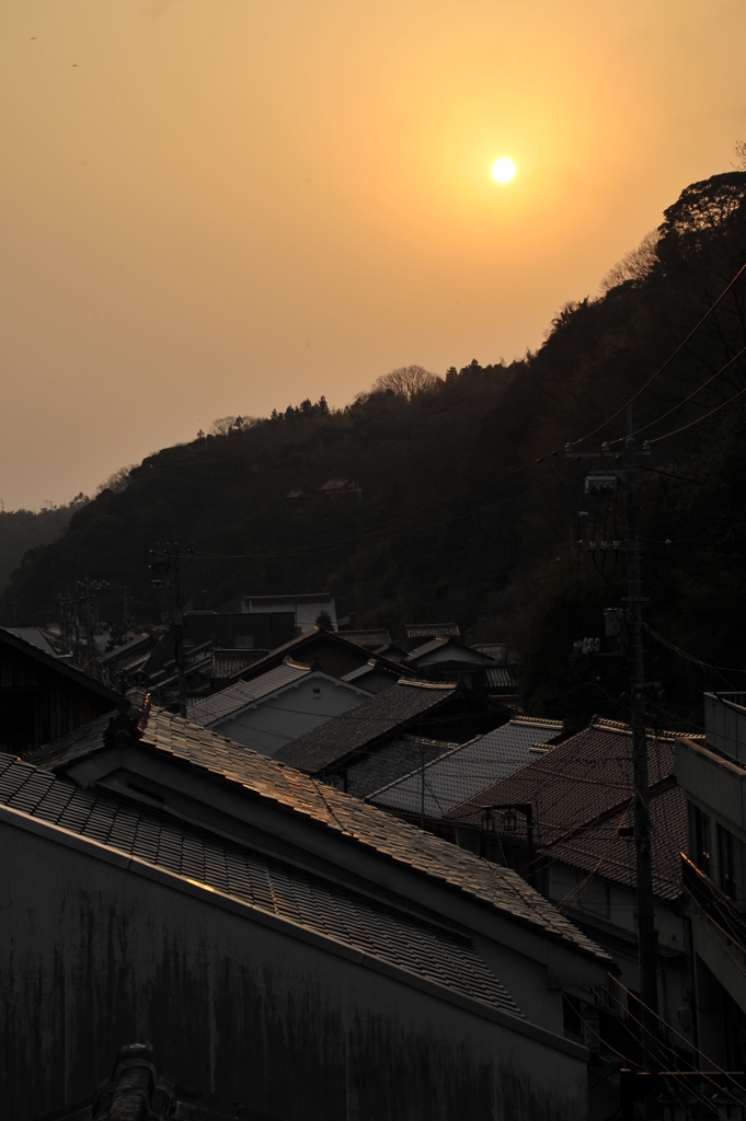 温泉津の夕暮れ