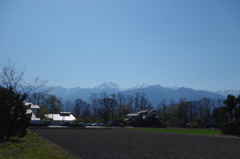 雪の常念岳