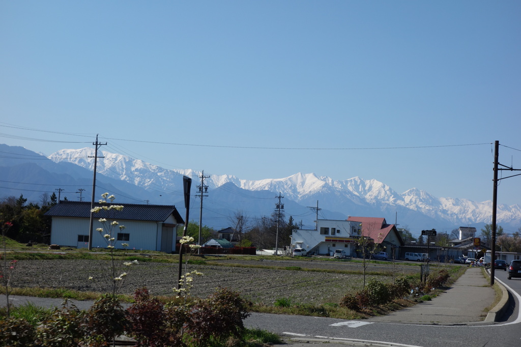 残雪の北アルプス