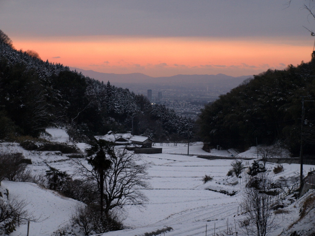 傍示の夕暮れ