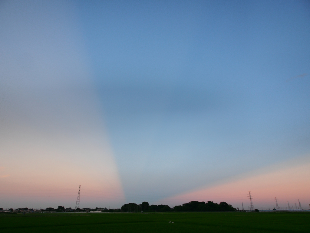 ７月の記憶　ある夕暮れの空