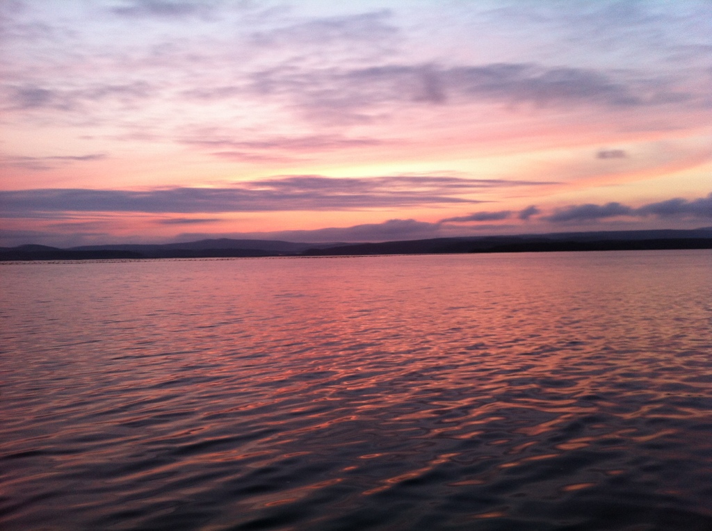 七尾湾の夕焼け小焼け