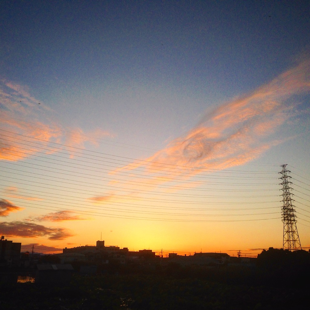 大好きな場所からの夕焼け