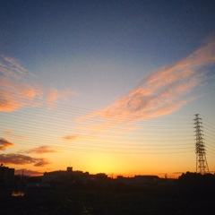 大好きな場所からの夕焼け