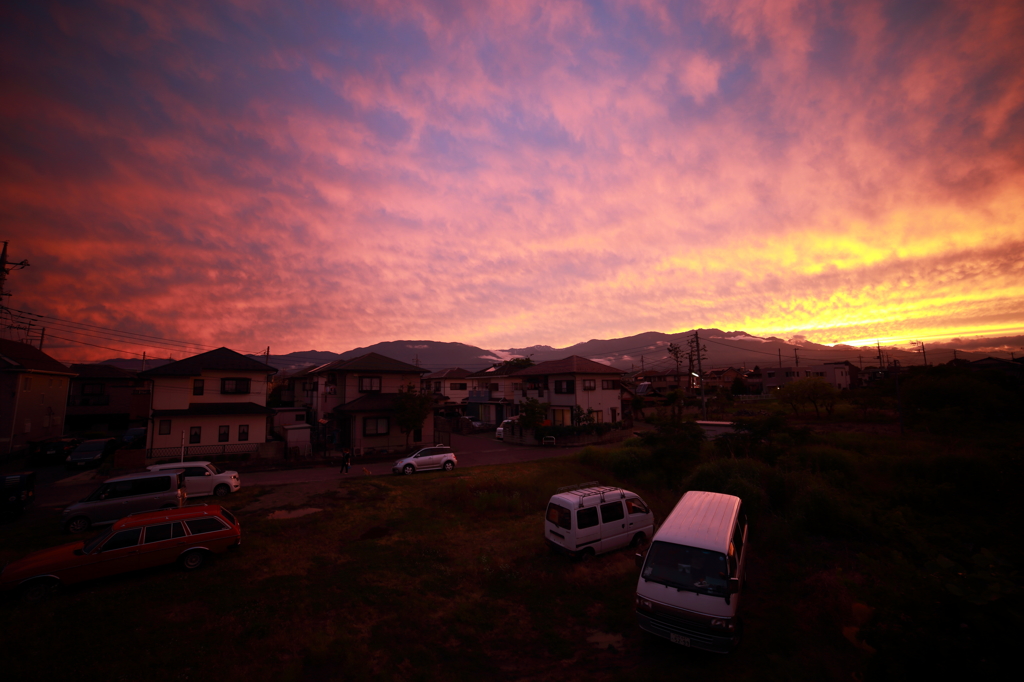 今日の夕日