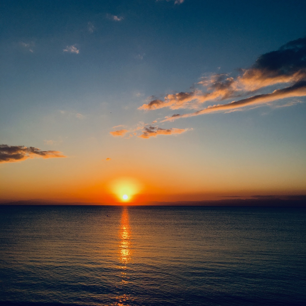 夕日が、それなりに綺麗だった