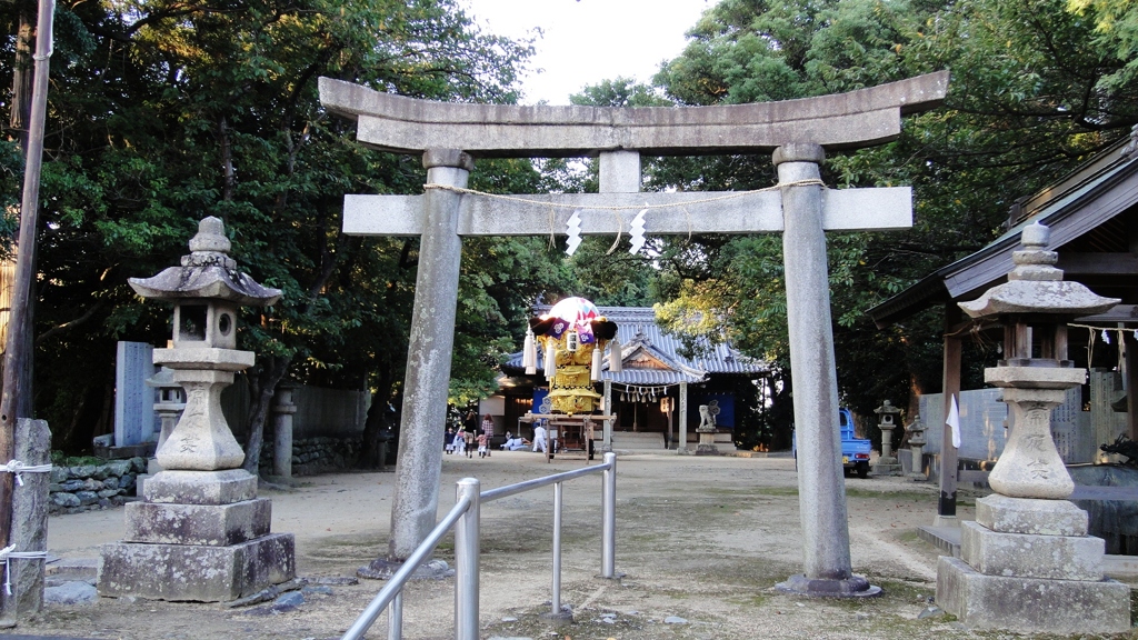 厳島神社と宮西西村太鼓台