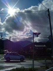 雨上がり。