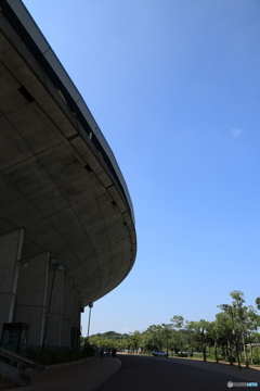 快晴と競技場
