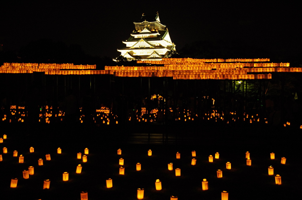 城灯かりの景　3