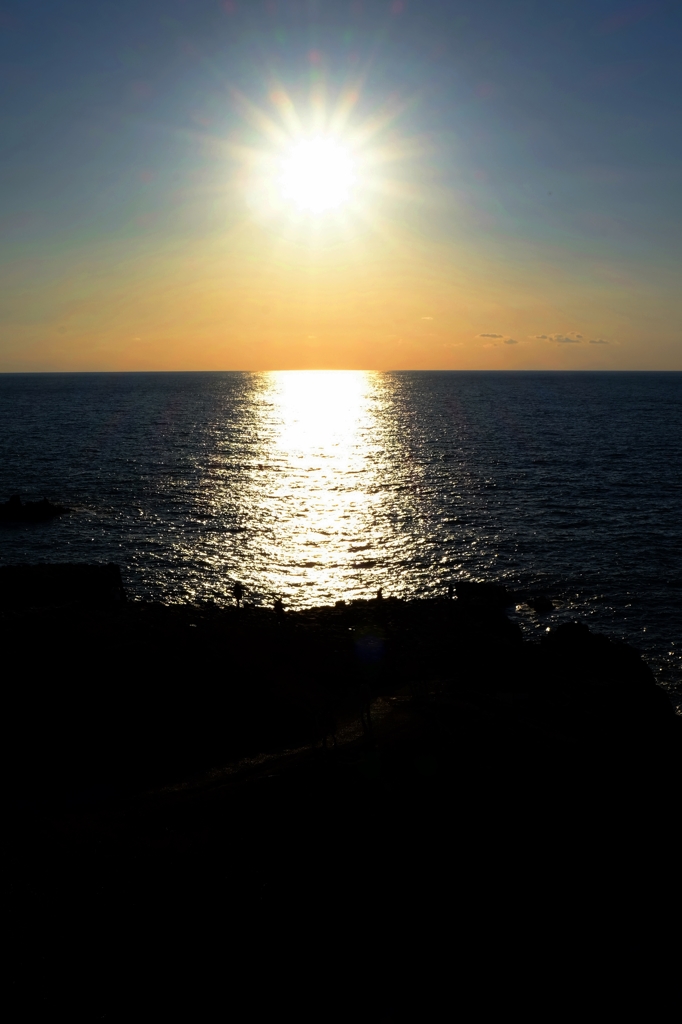 東尋坊の夕日