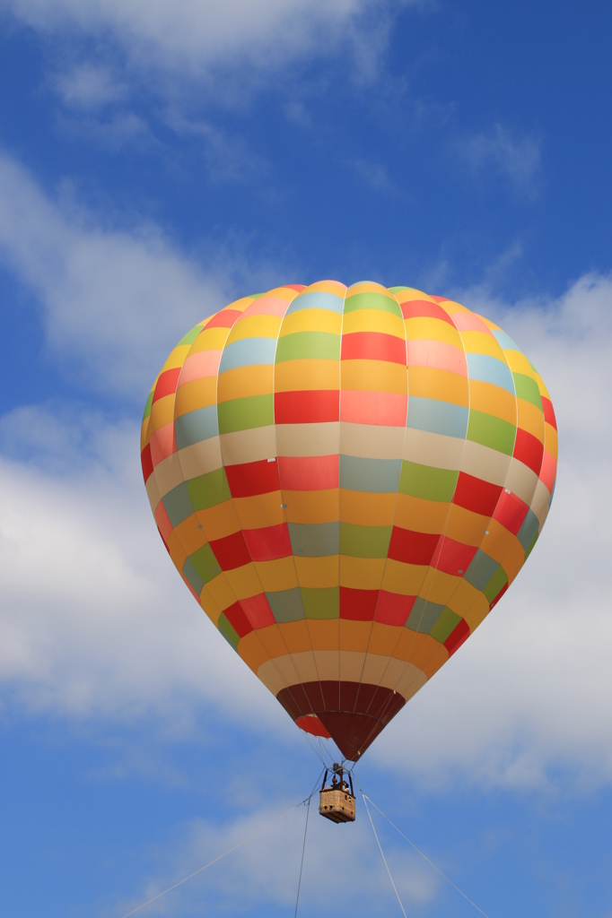 気球に乗って。