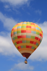 気球に乗って。