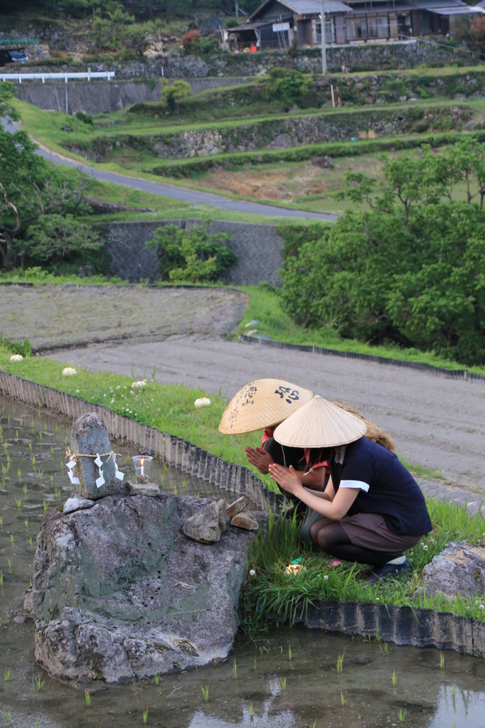 田の神への祈り