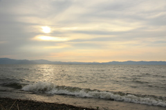 琵琶湖の夕