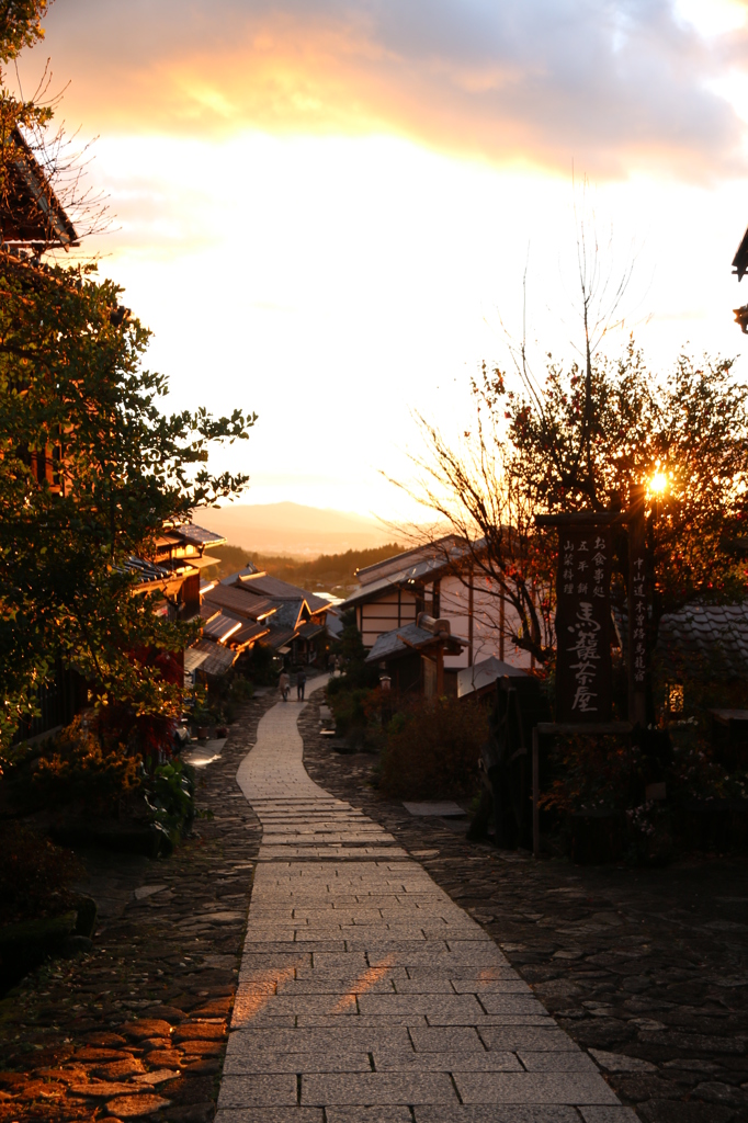 馬籠の夕