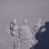 雪山遊び　分身の術