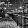 Snowy night, my town