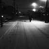 雪の夜道