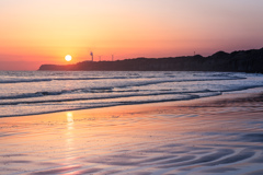 屏風ヶ浦の夕日