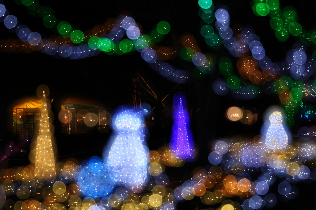 万博公園の雪だるま