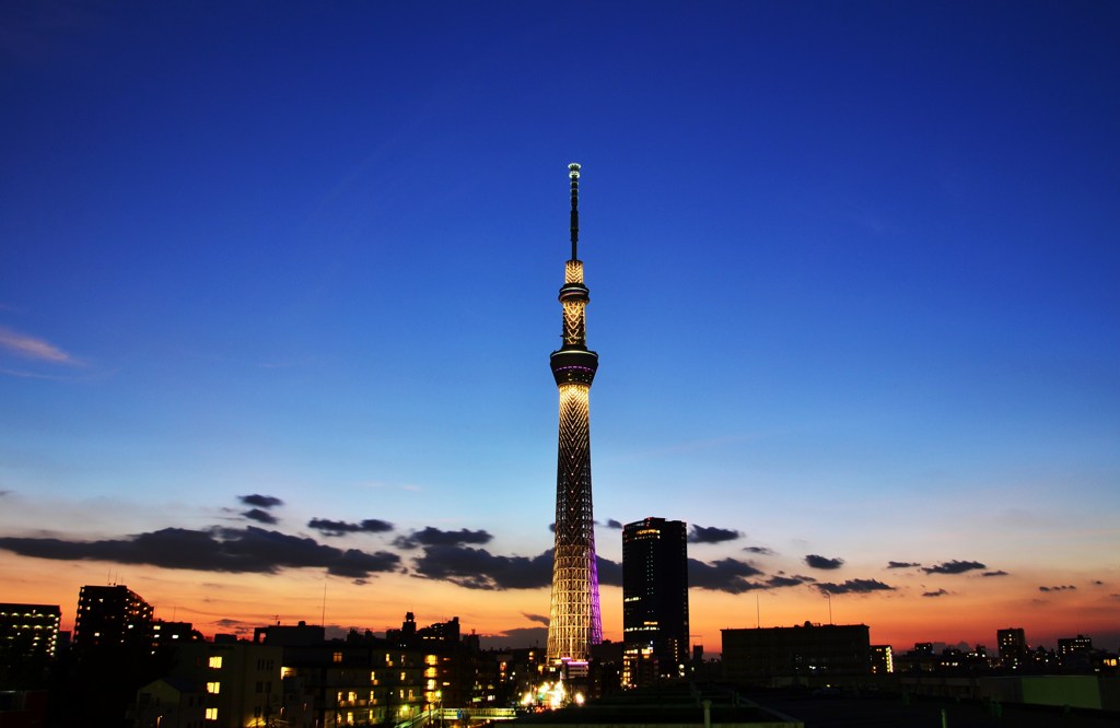 夕景とスカイツリー【雅】