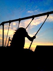 夕方とブランコ