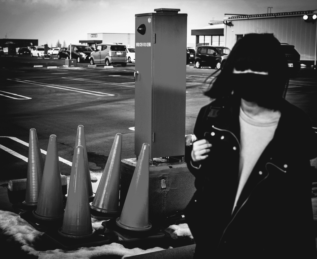 スーパーの屋上にて