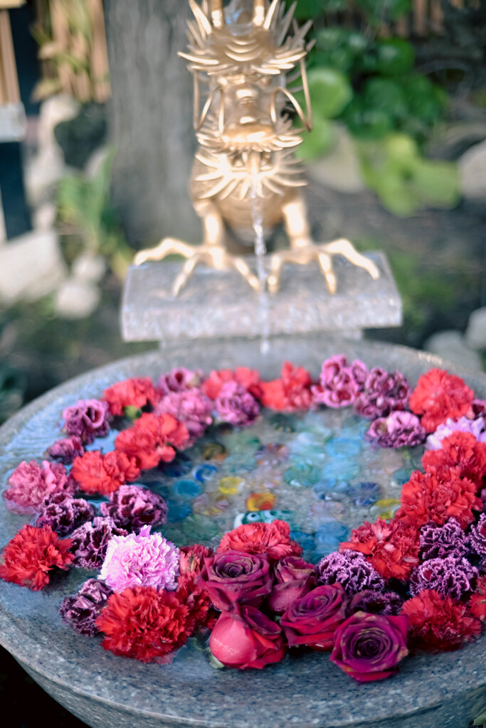 龍とおはじきと花