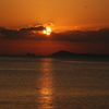 直島の朝日