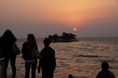 宍道湖の夕日その４