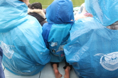 雨中のサポーター