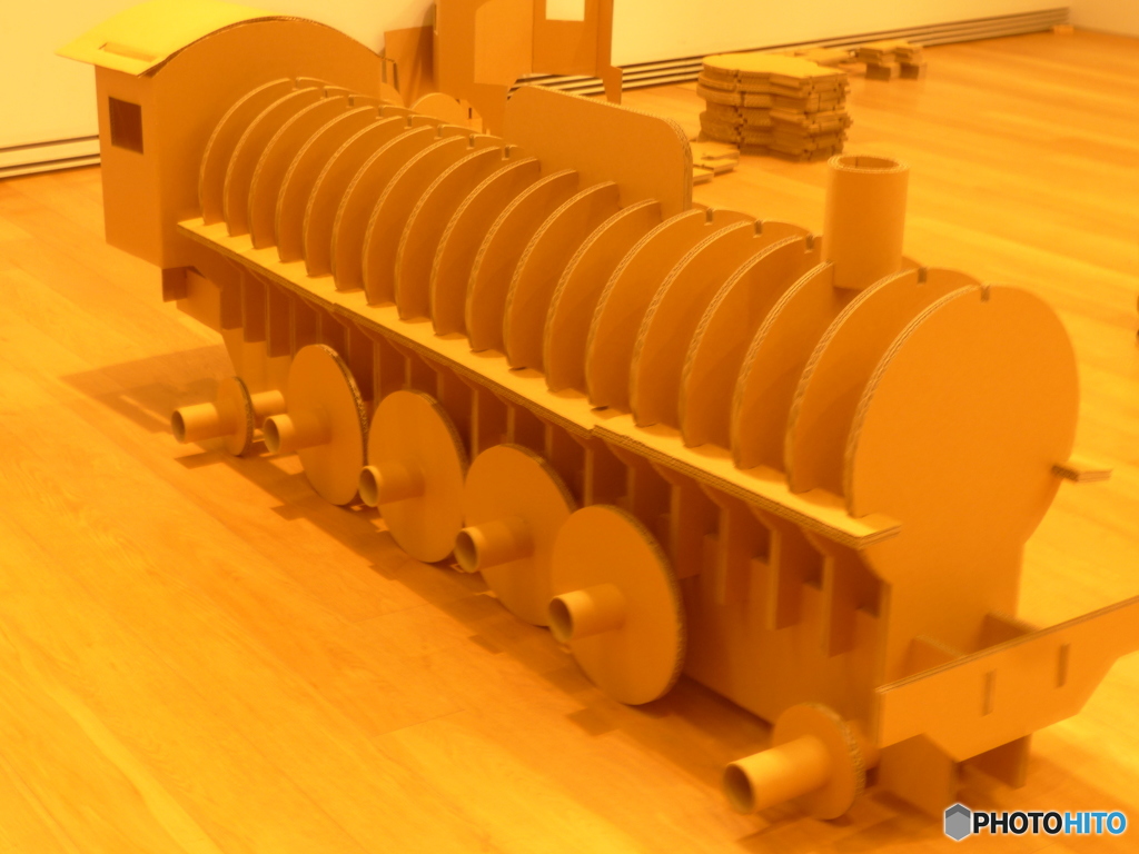 段ボール機関車