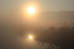 ８時に山の上から