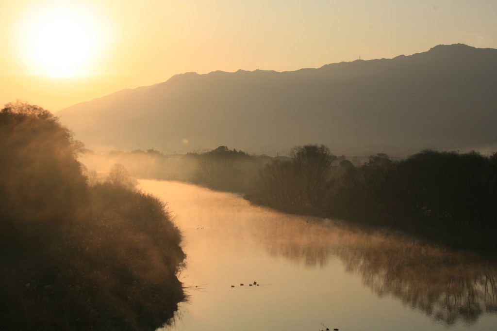 遅くて太陽上がってました