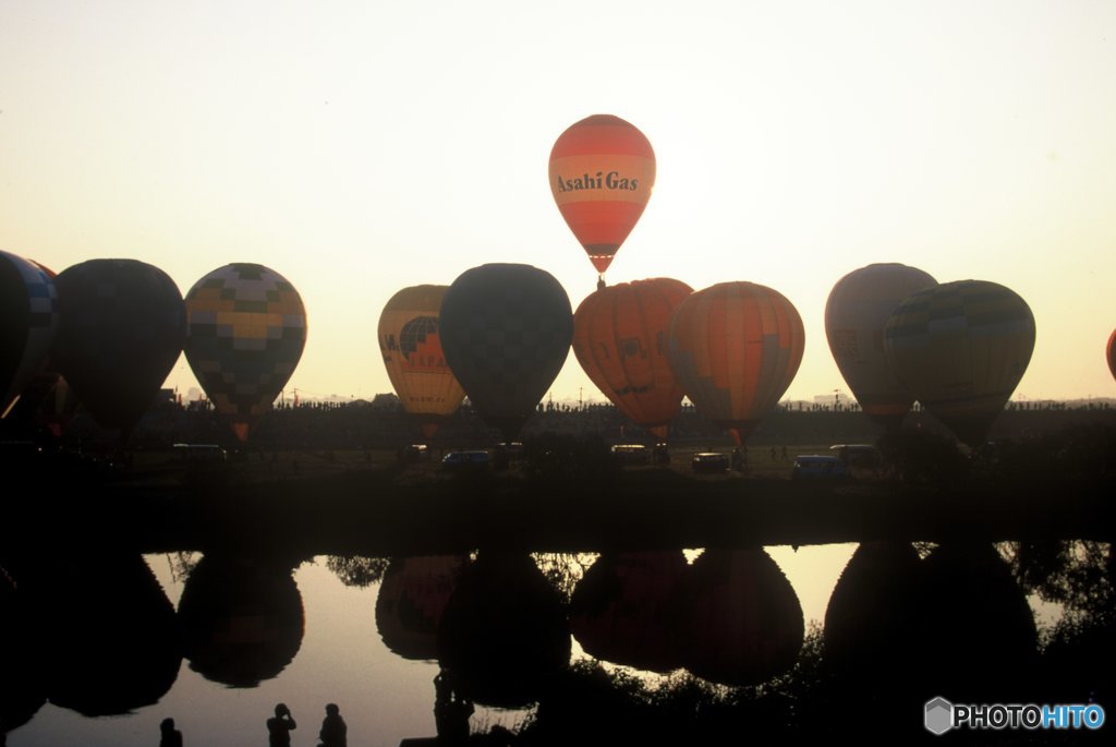 朝日と一緒に上がります