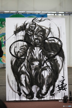 武人画
