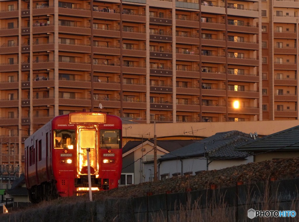 赤い夕陽