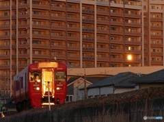 赤い夕陽