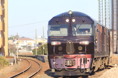 夕陽に向かって
