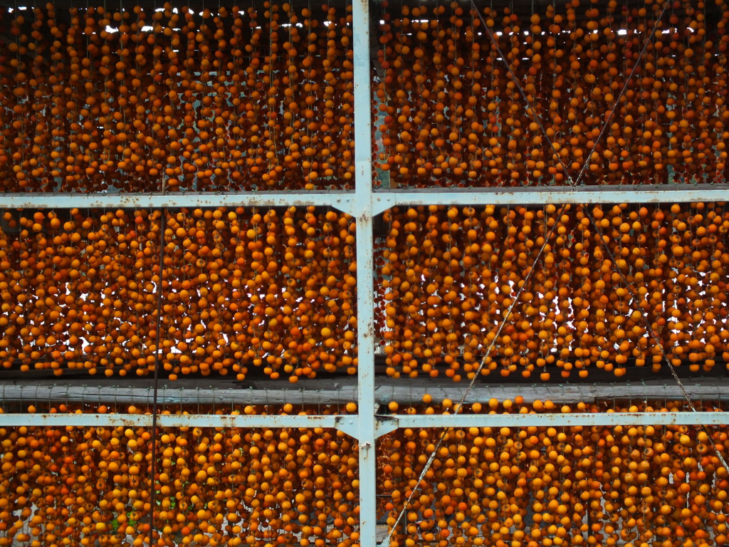 まあ柿でも食べて