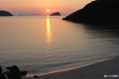 夕日も