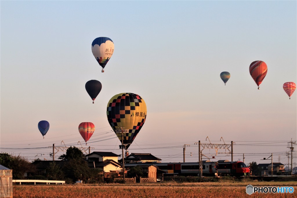 夕日へ向かって