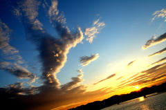 夕日